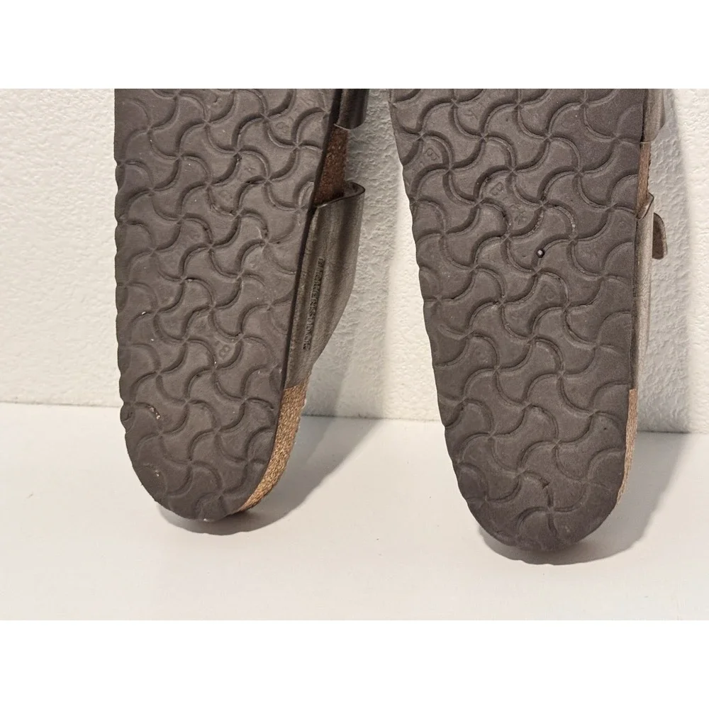 Birkenstock Sydney Graceful Taupe Birko-Flor Sandal Sz US 10 EU 41 Strap Buckle